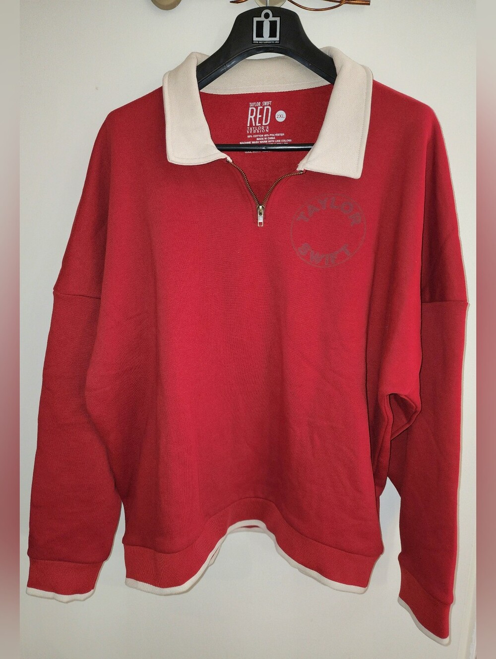 2XL Taylor Swift RED Era Official Merch Red All Too Well Quarter-zip